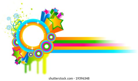 banner with beautiful stars. vector