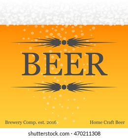 Banner with beer theme. Poster for beer festival. Business card for private brewery.