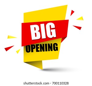 banner big opening in yellow and red