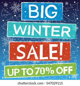 banner for big winter sales