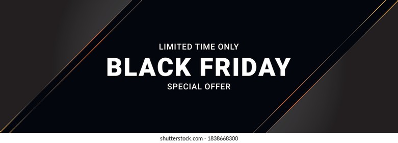 Banner for Black Friday, black elegant