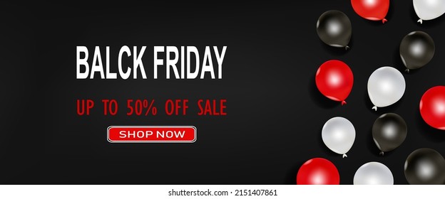 Banner Black Friday event. Shopping marketing banner for texture of vector.