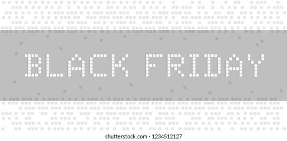 Banner Black Friday in pixel style, white background