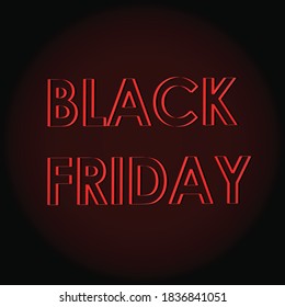 banner for black friday in red black color with lettering