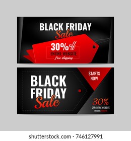 Banner black Friday vector illustration