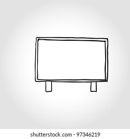 banner blank doodle vector illustration