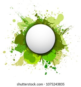 Banner blot presentation, splash poster. Graphic composition grungepresentations. Round blur banners annotations. Color graffiti splash sticker banner for registration of proposals blot circle