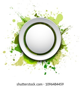 Banner blot presentation, splash poster. Graphic composition grungepresentations. Round blur banners annotations. Color graffiti splash sticker banner for registration of proposals blot circle