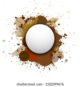 Banner blot presentation, splash poster. Graphic composition grungepresentations. Round blur banners annotations. Color graffiti splash sticker banner for registration of proposals blot circle
