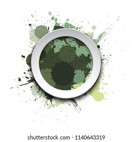 Banner blot presentation, splash poster. Graphic composition grungepresentations. Round blur banners annotations. Color graffiti splash sticker banner for registration of proposals blot circle