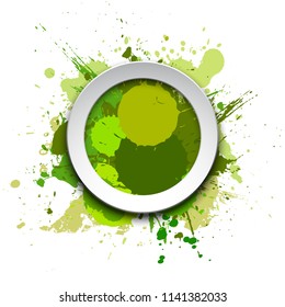 Banner blot presentation, splash poster. Graphic composition grungepresentations. Round blur banners annotations. Color graffiti splash sticker banner for registration of proposals blot circle
