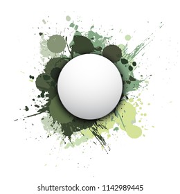 Banner blot presentation, splash poster. Graphic composition grungepresentations. Round blur banners annotations. Color graffiti splash sticker banner for registration of proposals blot circle