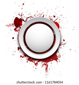Banner blot presentation, splash poster. Graphic composition grungepresentations. Round blur banners annotations. Color graffiti splash sticker banner for registration of proposals blot circle