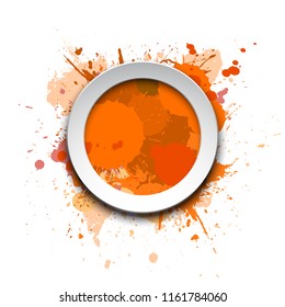 Banner blot presentation, splash poster. Graphic composition grungepresentations. Round blur banners annotations. Color graffiti splash sticker banner for registration of proposals blot circle
