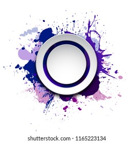 Banner blot presentation, splash poster. Graphic composition grungepresentations. Round blur banners annotations. Color graffiti splash sticker banner for registration of proposals blot circle