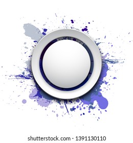 Banner blot presentation, splash poster. Graphic composition grungepresentations. Round blur banners annotations. Color graffiti splash sticker banner for registration of proposals blot circle