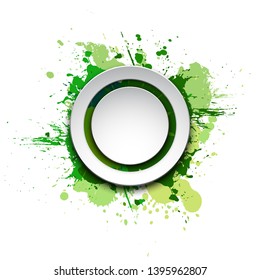 Banner blot presentation, splash poster. Graphic composition grungepresentations. Round blur banners annotations. Color graffiti splash sticker banner for registration of proposals blot circle