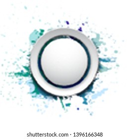 Banner blot presentation, splash poster. Graphic composition grungepresentations. Round blur banners annotations. Color graffiti splash sticker banner for registration of proposals blot circle