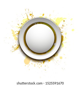 Banner blot presentation, splash poster. Graphic composition grungepresentations. Round blur banners annotations. Color graffiti splash sticker banner for registration of proposals blot circle