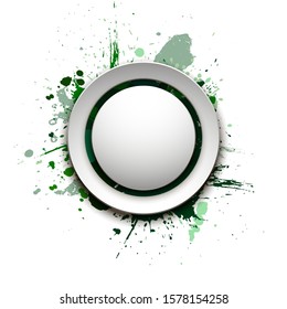 Banner blot presentation, splash poster. Graphic composition grungepresentations. Round blur banners annotations. Color graffiti splash sticker banner for registration of proposals blot circle
