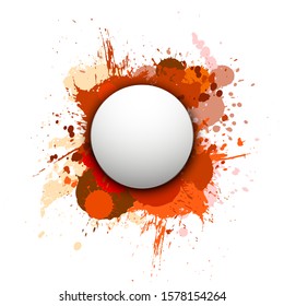 Banner blot presentation, splash poster. Graphic composition grungepresentations. Round blur banners annotations. Color graffiti splash sticker banner for registration of proposals blot circle
