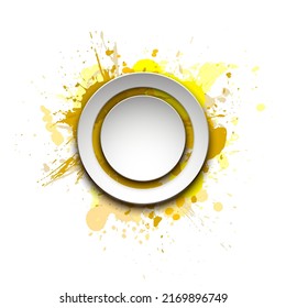 Banner blot presentation, splash poster. Graphic composition grungepresentations. Round blur banners annotations. Color graffiti splash sticker banner for registration of proposals blot circle