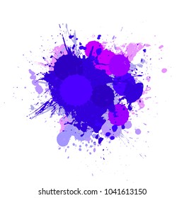 Banner blot presentation, vector splash poster. Graphic composition grungepresentations. Round blur banners annotations. Color graffiti splash sticker banner for registration of proposals blot circle