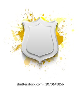 Banner blot presentation, vector splash poster. Graphic composition grungepresentations. Round blur banners annotations. Color graffiti splash sticker banner for registration of proposals blot circle