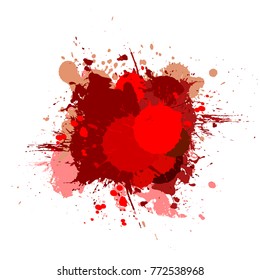 Banner blot presentation, vector splash poster. Graphic composition grungepresentations. Round blur banners annotations. Color graffiti splash sticker banner for registration of proposals blot circle