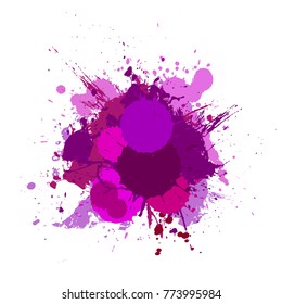 Banner blot presentation, vector splash poster. Graphic composition grungepresentations. Round blur banners annotations. Color graffiti splash sticker banner for registration of proposals blot circle