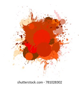 Banner blot presentation, vector splash poster. Graphic composition grungepresentations. Round blur banners annotations. Color graffiti splash sticker banner for registration of proposals blot circle
