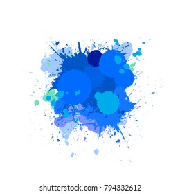 Banner blot presentation, vector splash poster. Graphic composition grunge presentations. Round blur banners annotations. Color graffiti splash sticker banner for registration of proposals blot circle