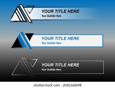 Banner blue black white transparent background