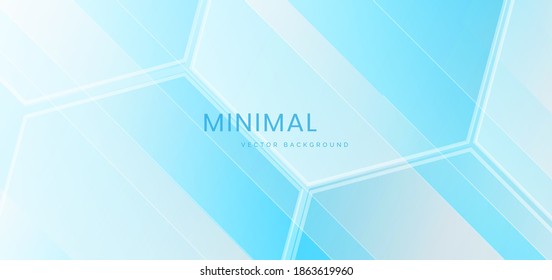 Banner blue hexagon pattern background. Medical and science concept. You can use for ad, poster, template, business presentation. Vector illustration  