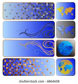 Banner board designs with global concept