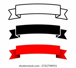 Conjunto de iconos de cinta de borde de Anuncio de fondo blanco