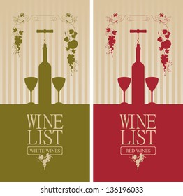 banner and bottle wine  two glasses    vine
