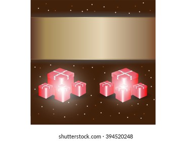 banner with boxes on a dark background