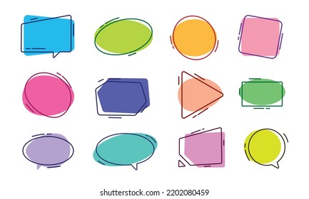 Banner boxes set in many colors