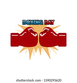 Banner Boxing day shopping creative sale idea. vector illustration