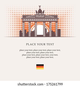 Banner with the Brandenburg Gate in Berlin
