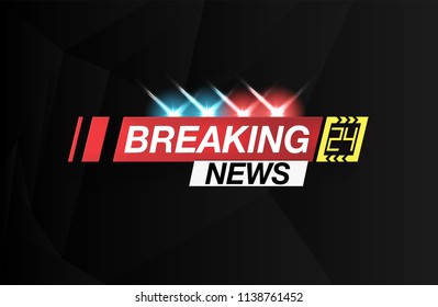 Banner Breaking News Important News Headline Stock Vector (royalty Free 