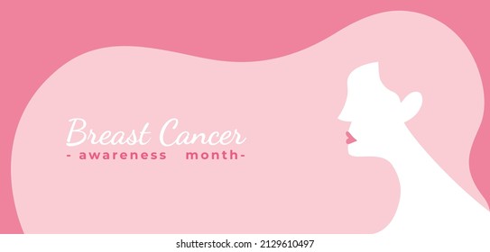 Banner of breast cancer, awareness month concept.