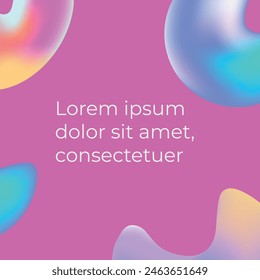 banner with bright elements for social networks