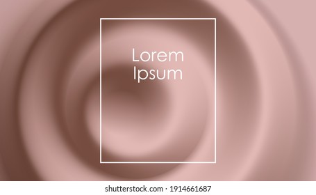 Banner with brown, white fluid. Colors of coffee, cacao, chocolate. Vector illustration for postcard, business card, decor, design, arts, party, sale, advertising.
