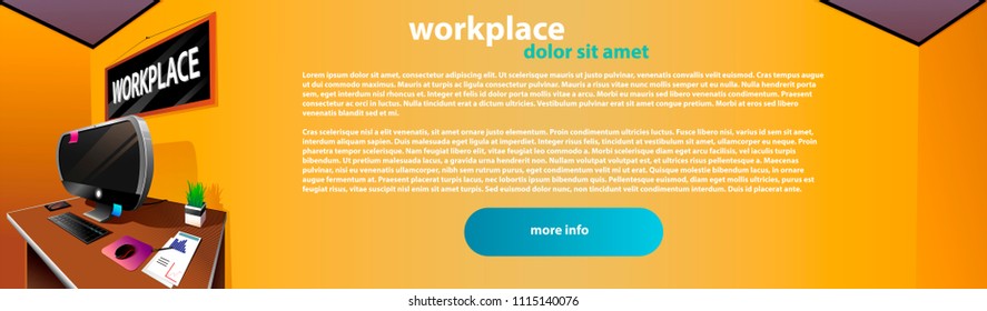 banner of a buissnes workplace 