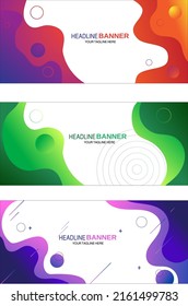 Plantilla de paquete de banners adecuada para empresas, educación o información