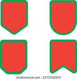 Banner bunting template set. Vector Template Design.