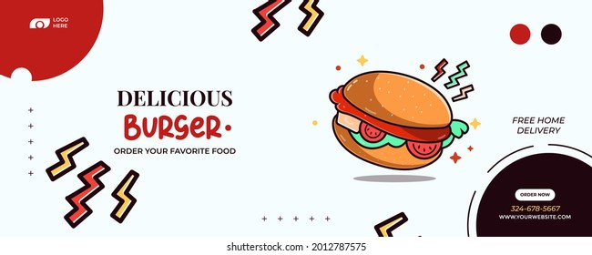 banner burger illustration,suitable for your business,vector eps 10