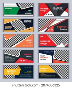 Banner Business Bundle Design. Set of Editable Banner Template. Modern Banner Package Design. Vector Template Design